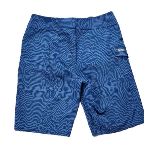 Volcom Blue & Black Swim Trunks - Picture 2 of 3